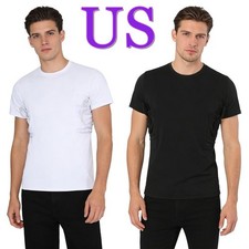 US Men Concealed Carry Shirt Breathable Stretchy T-Shirt Fitness Workout Top