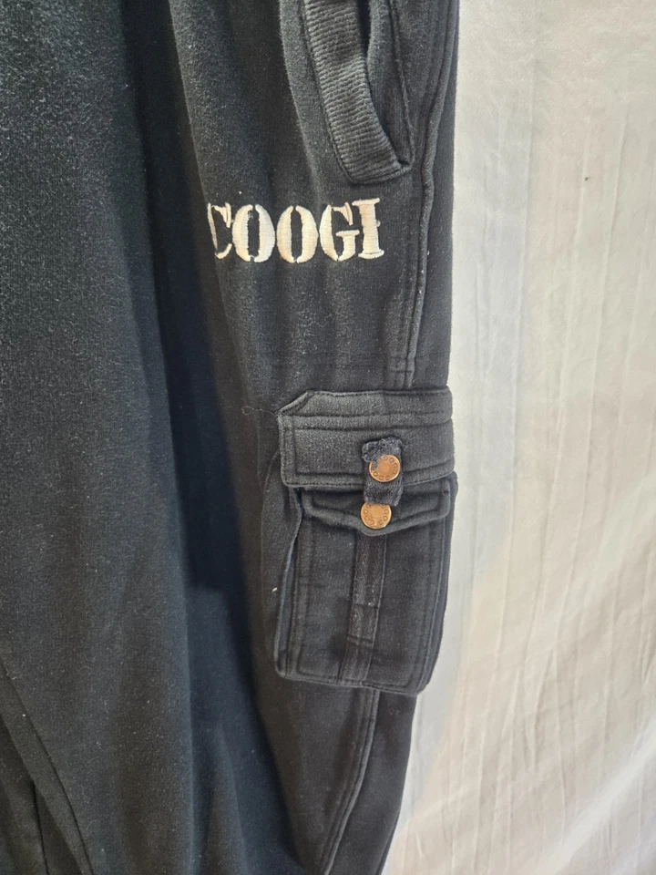 Pantalones deportivos cargo Coogi para hombre talla 4X bordados negros pierna recta 42X31 Foto 2 de 4