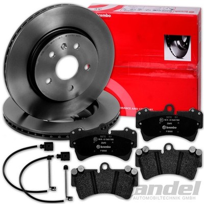 brembo BREMSSCHEIBEN+ BELÄGE VORNE für VW TOUAREG 7L AUDI Q7 PORSCHE CAYENNE 9PA
