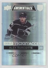2021 Upper Deck Credentials Debut Ticket Access /799 Tier 2 Alex Turcotte 14d2