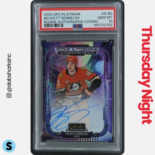 2025 O-PEE-CHEE PLATINUM BECKETT SENNECKE COSMIC ROOKIE AUTO RC /50 PSA 10