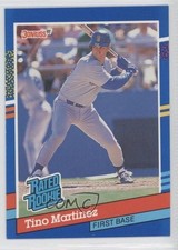 1991 Donruss Rated Rookie Tino Martinez (2 Yellow Stripes on Card Right) #28 3d5. rookie card picture