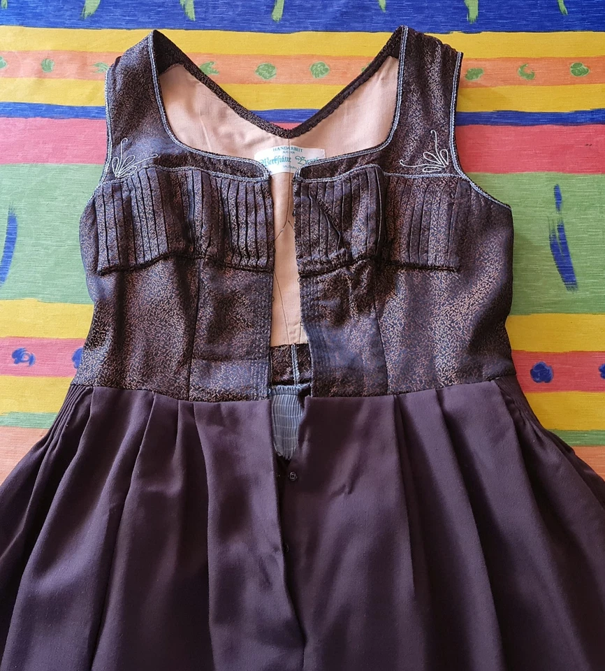 VESTIDO VINTAGE AUTÉNTICO TALLER SAURLE TRACHTEN OKTOBERFEST DIRNDL MUJER:12/40 Foto 4 de 4