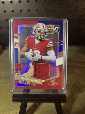 2023 Panini Donruss Optic - Donruss Threads Deebo Samuel Blue Hyper Prizm (MEM)
