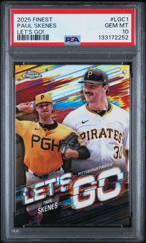 PAUL SKENES 2025 Topps Finest Let’s Go SSP CASE HIT Pirates PSA 10 GEM MINT