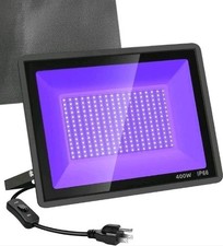 400W LED Black Light Outdoor UV Flood IP66 Waterproof Glow Party US