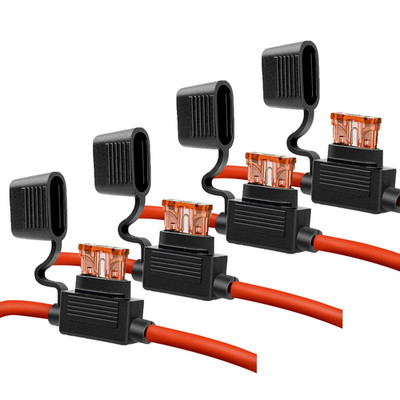 4 Pack 10 AWG Inline Fuse Holder With 40A ATC ATO Blade Fuse Waterproof 12V