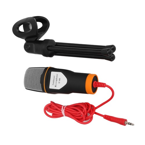 Condenser Computer Mic Wired Stereo 3.5Mm With Stand Recording Studi AM - Afbeelding 14 van 23