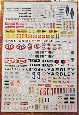 DECAL: 1/20 P998 MFH 1970's F1 Sponsor Sheet