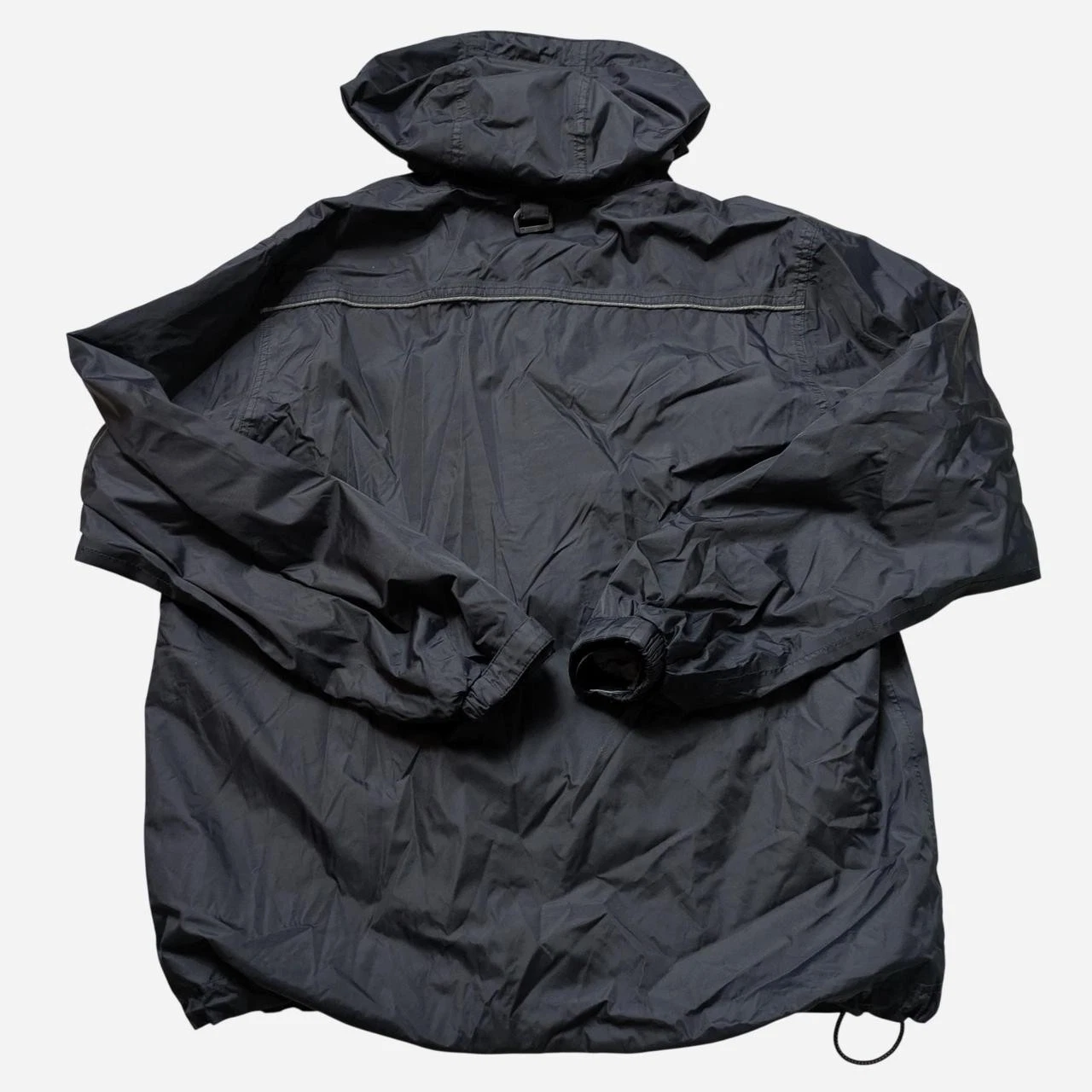 Charles River Apparel Men's Black Hooded Full Zip Ripstop Windbreaker Jacket S - product detail image 2