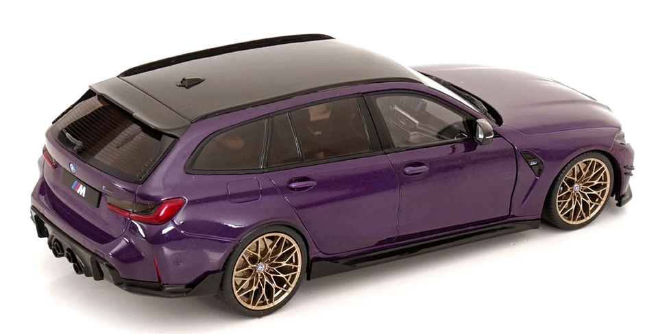 BMW M3 COMPETITION X-DRIVE PURPLE TOURING 2024 (G81) 1:18 SCALE DIECAST MODEL - Image 2 of 4