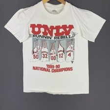 Vintage 1989 UNLV Runnin' Rebels National Champions NCAA Basketball Stedman Tee
