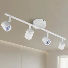 30W 4 Light LED Track Lighting Fixtures Ceiling Spotlight 3000K Warm White Di...