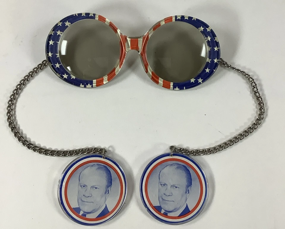 Gafas de sol vintage años 70 JE-DOL pendientes de cadena NUEVO lente verde hippie liviana original Foto 2 de 4