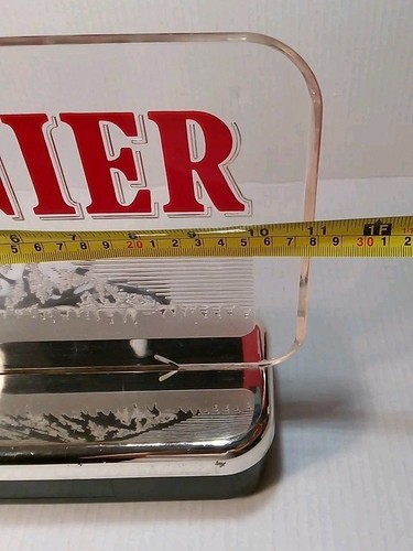 Rainier Beer Edge-Lit Table Top Lighted Bar Sign Vintage Breweriana Rare 10x11 - Bild 20 von 24