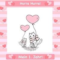 Titel: Hurra Hurra! Mein 1. Jahr!: GäStebuch Zum 1. Geburtstag Mit KäTzchen