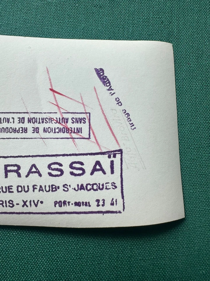 Fotografía original vintage de Brassaï (circa 1940-1950) - Sello de estudio de París Foto 2 de 4