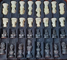 19th Century American Literary Greats Authors Chess Pieces Set PIECES ONLY