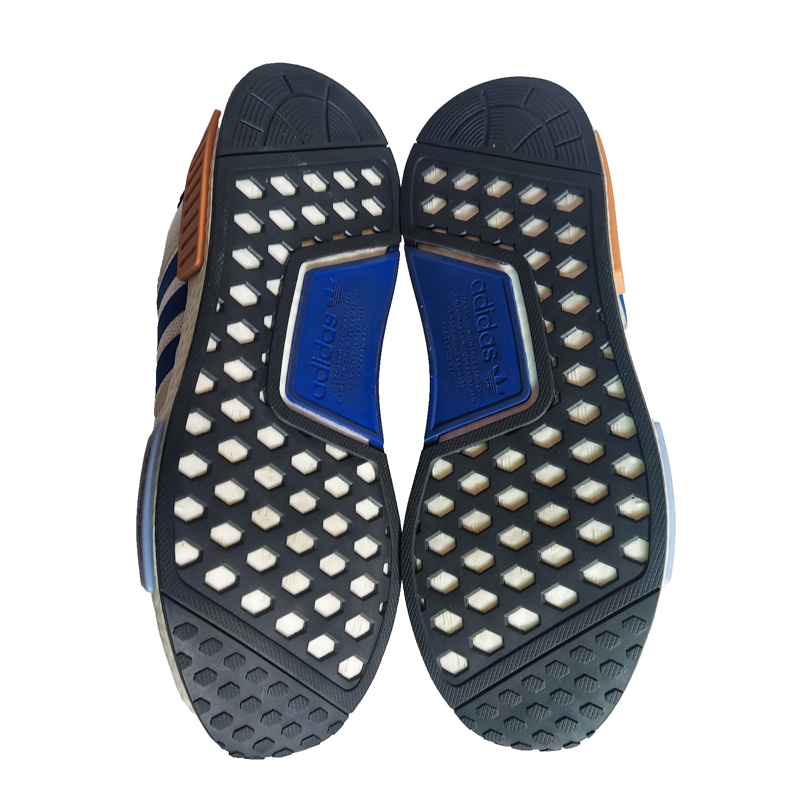 NEW Adidas Men's SIZE 9 NMD_R1 Cloud White Blue Black Gum Running Shoe ID9767 image 8