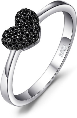 JewelryPalace Echter Edelstein Schwarz Spinell Ring, Verlobungsring Eheringe Pro