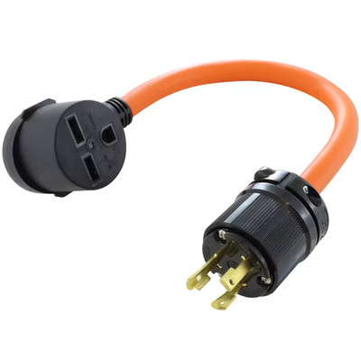 1.5 Ft. L6-30P 3-Prong 250-Volt Locking Plug to 6-30R 3-Prong 30 Amp 250-Volt HV