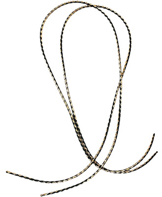 Gold and Black Corded Bolo Tie Strings 36'' - LOT of 2