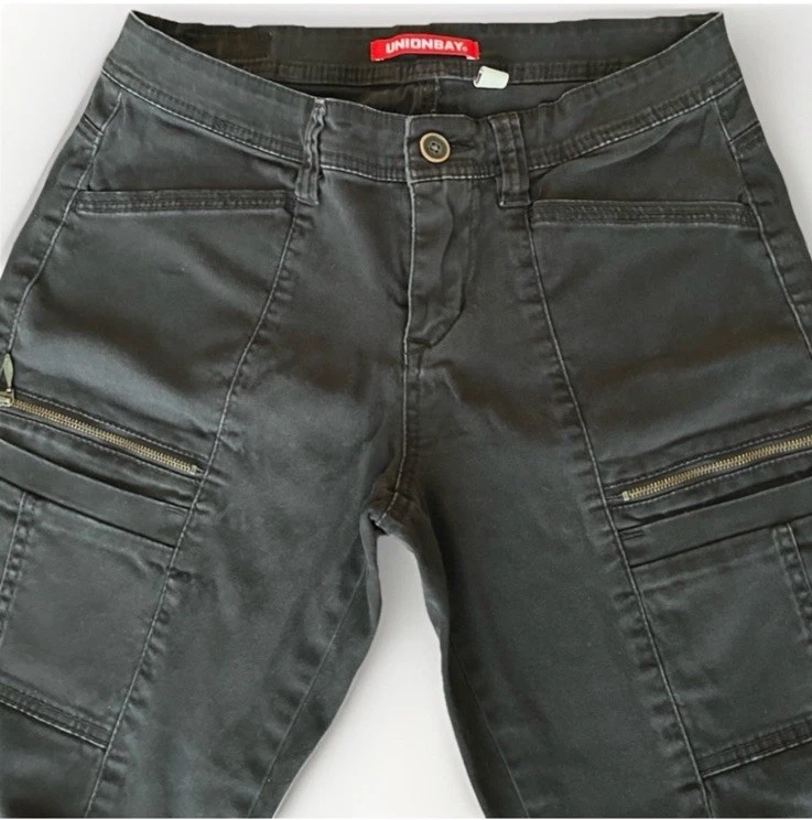 UNIONBAY | Grunge Y2K | Pantalón cargo ajustado | Negro | Mujer’s 7 Foto 3 de 4