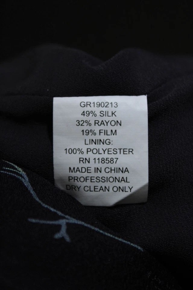 Женская зимняя блузка Grey Jason Wu с цветочным принтом узел шелк фиолетовый размер 4 11602044 - Изображение 4 из 4