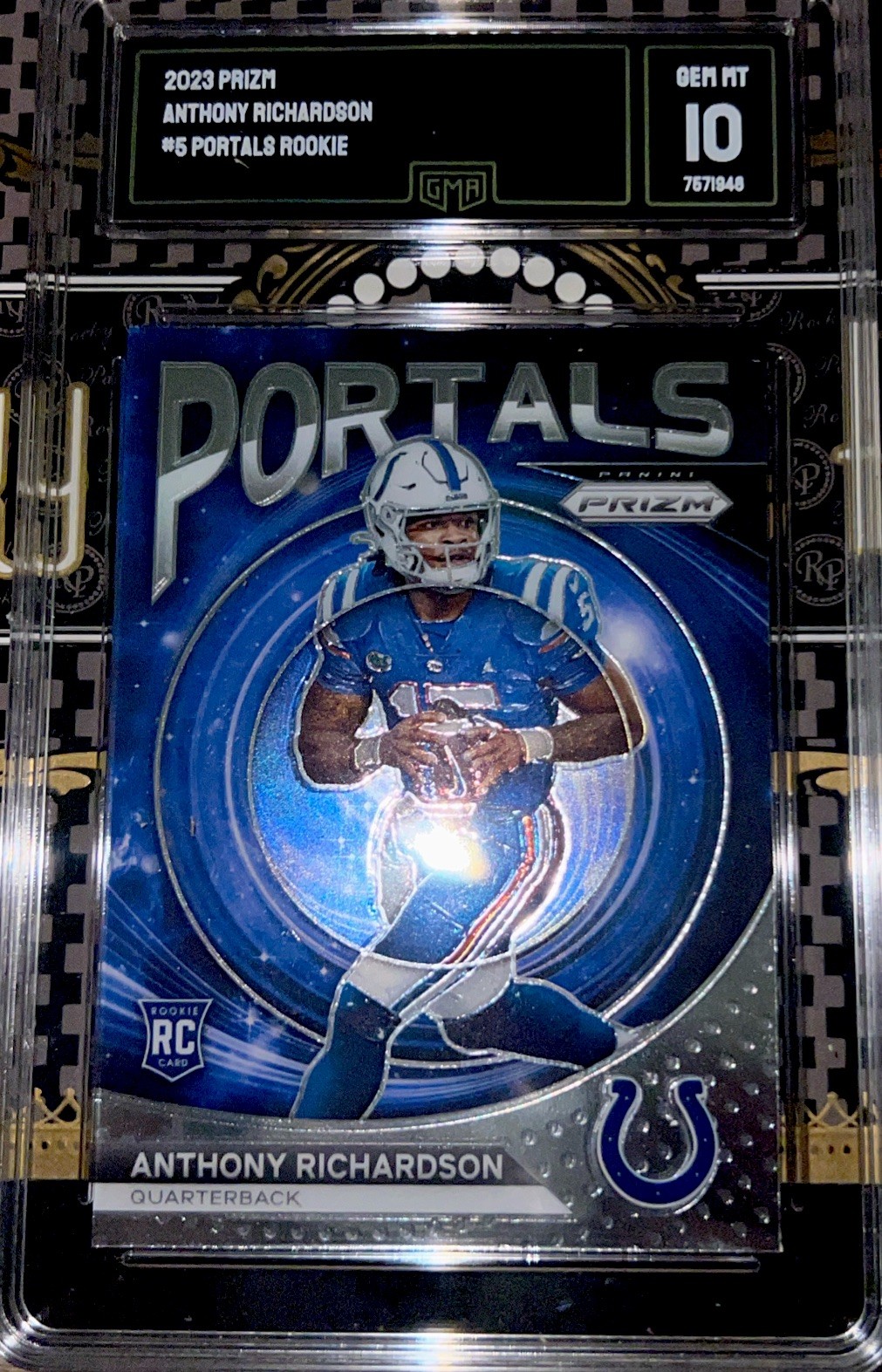 2023 Panini Prizm Portals Anthony Richardson #PO-5 Silver Prizm RC Gem Mint 10