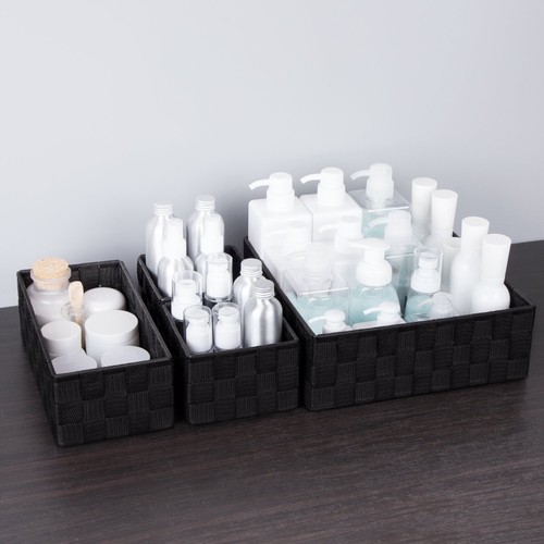 Woven Storage Baskets for Organizing, Small Black Baskets Cube Bin Container ... - Picture 5 of 6