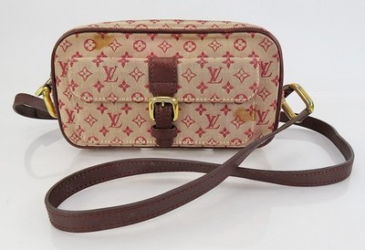 Louis Vuitton Monogram Mini Lin ハンドバッグ Authentic LOUIS VUITTON Juliette MM Red Monogram Mini Lin Shoulder