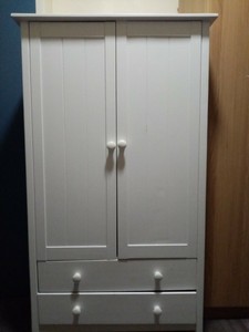 small white childrens wardrobe