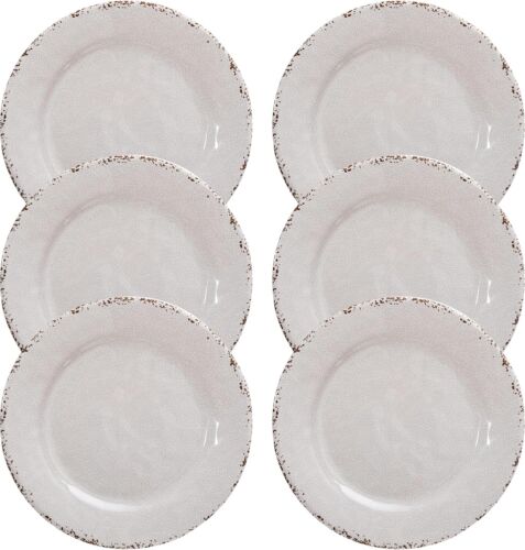 Melamine 9" Plates Set of 6, White. Ships Next Business Day