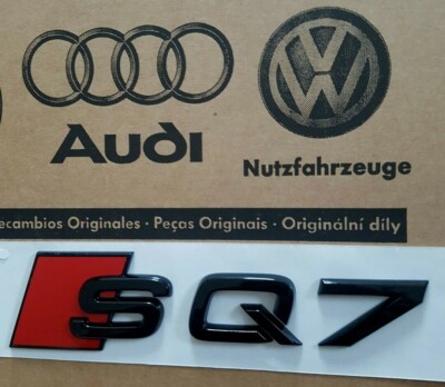 Original Audi SQ7 logo Q7 lettering black emblem sticker rear tailgate