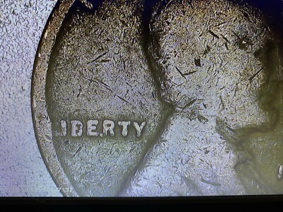 1920 Wheat Penny No Mint Mark Rim Error L In L Iberty