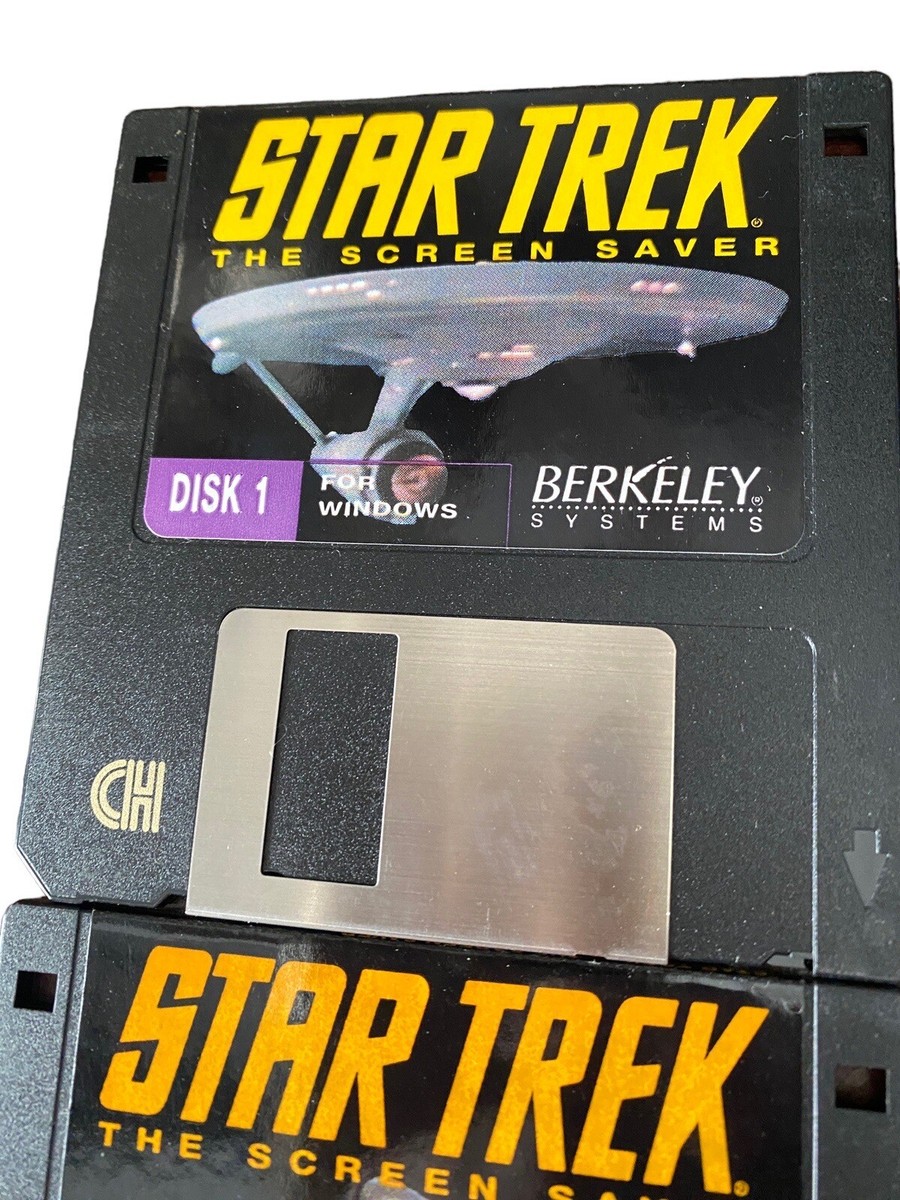 Star Trek Screen Saver Floppy Disk 1992 Macintosh PC 3.5