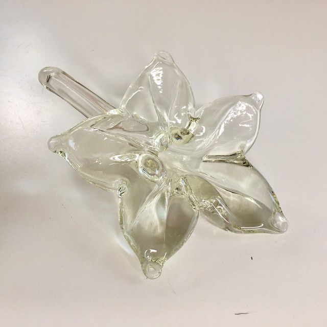 Vintage /Mid Century Murano Italy Style Hand Blown Clear Art Glass