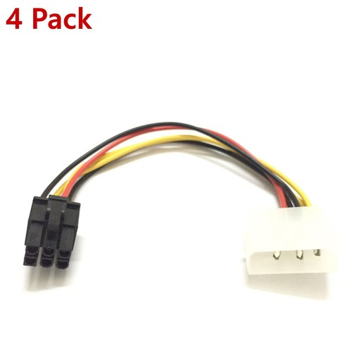 4 Pin to 6 Pin PCI-Express Video Card Power Converter Adapter Cable Wire Line - Picture 9 of 9