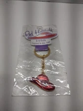 Red Hat Society Collectibles Red Hattitude Keychain Layered in 18Kt. Gold. NEW