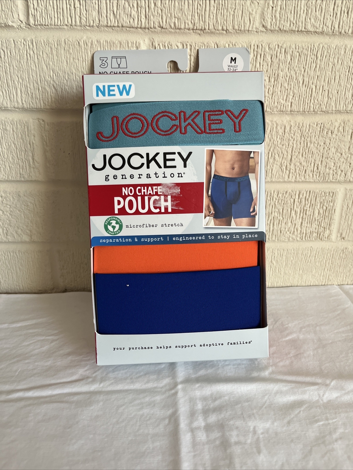 Jockey Generation 3 Pair Men's Boxer Briefs No Chafe Pouch Polyester, M