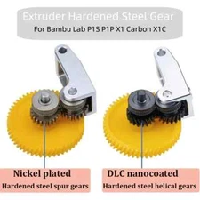 Upgrade Hardened Steel Extruder Gear Assembly For Bambu Lab P1P X1 Carbon X1C