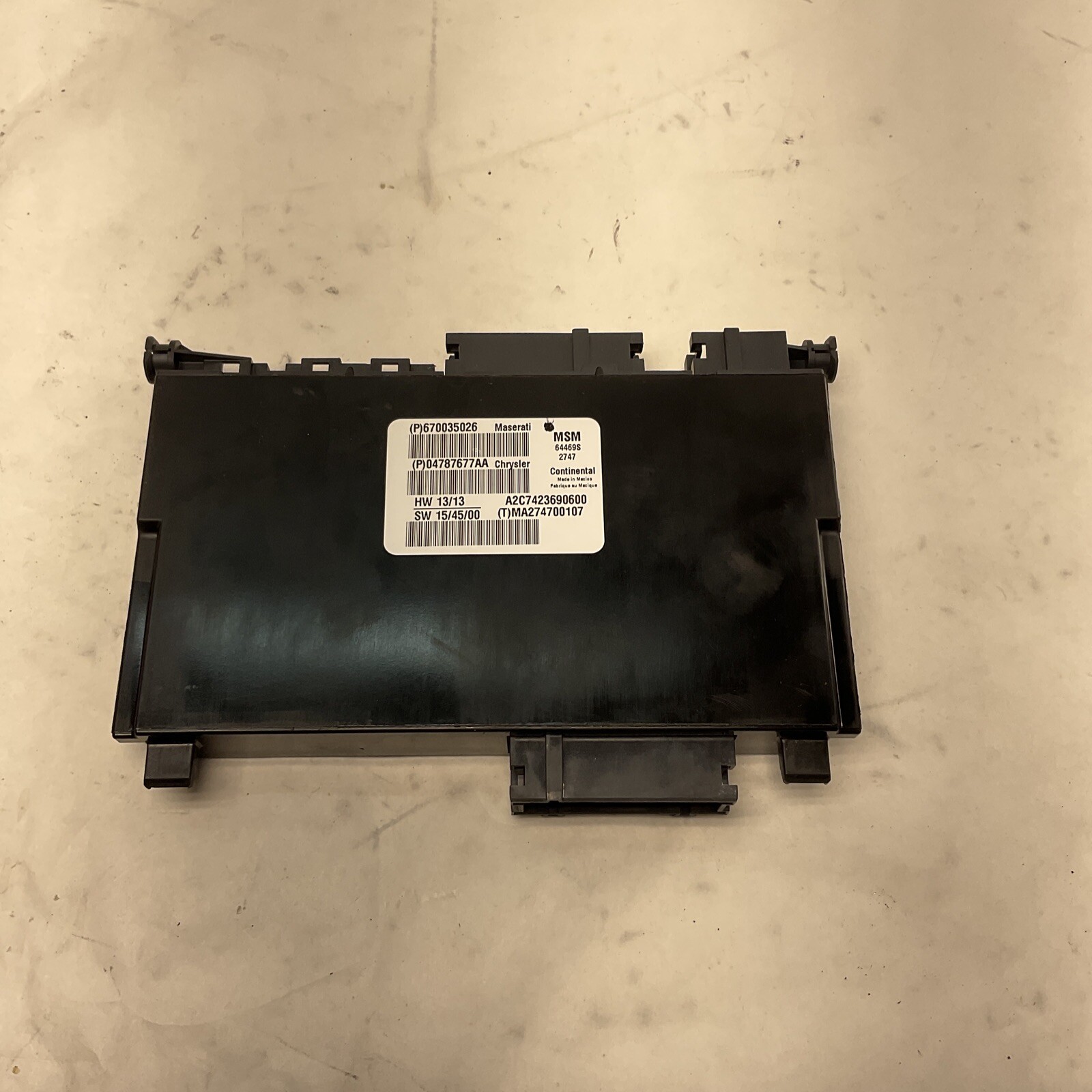 MASERATI LEVANTE FRONT LEFT DRIVER SIDE SEAT CONTROL MODULE OEM 2014-2017
