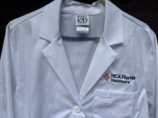 Cherokee Project Lab Women's 33" Lab Coat HCA Florida Healthcare M Medium CK452