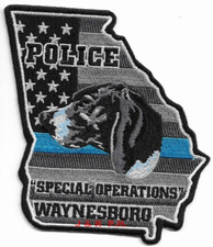 Waynesboro Special Operation Police, GA (4" x 5") shoulder police patch (fire)