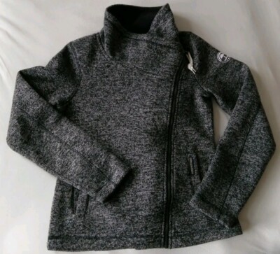 Schmuddelwedda Strickfleecejacke Strickjacke Gr. XS *TOP* schräger Reißverschluß