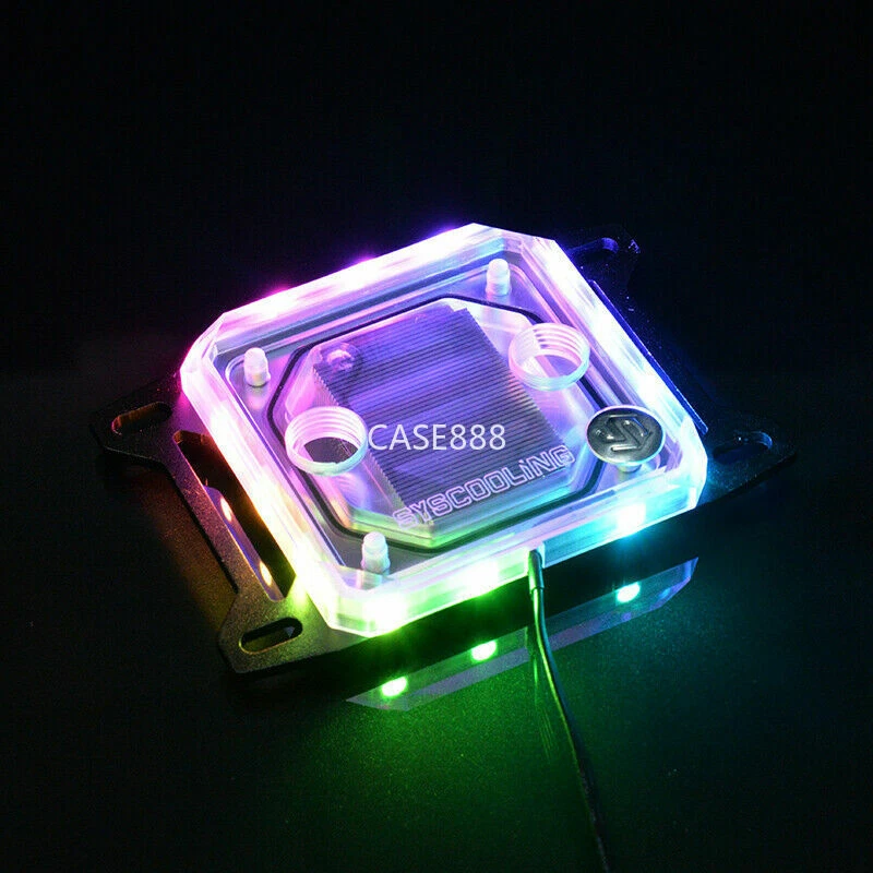 C55W CPU Water Cooling Block With 5V RGB For AMD AM4 Ryzen Socket 3 5 7 9 NEW - Image 3 of 4