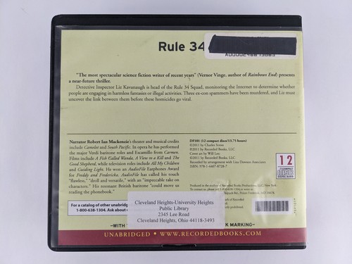 Rule 34 Charles stross Robert Ian mackenzie - Unabridged Audiobook - Clean ExLib - Imagen 4 de 4
