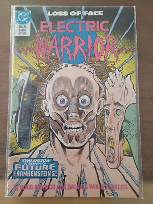 Electric Warrior #8  (DC,1986) Moench ''Future Frankensteins'' Loss of Face!