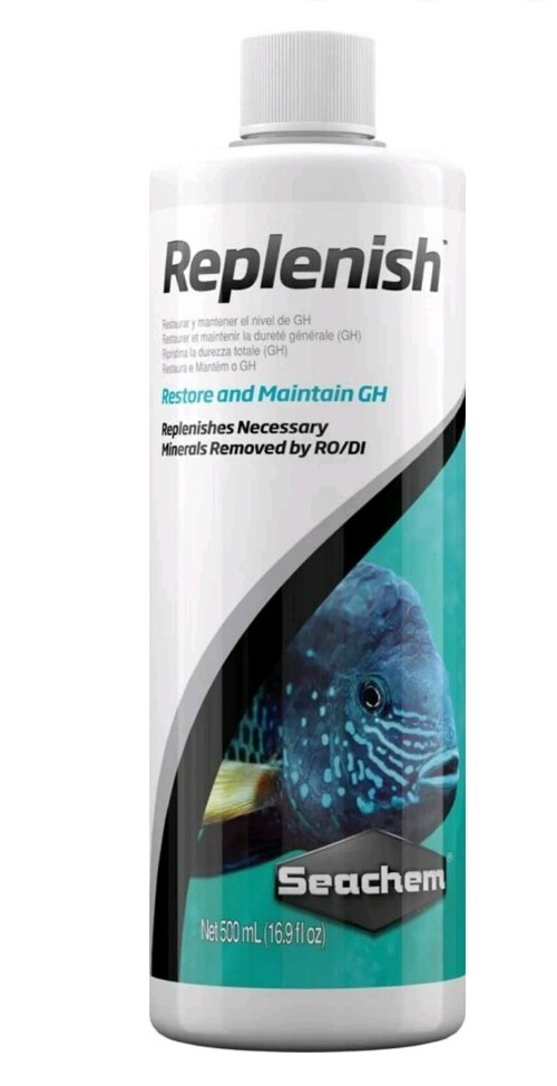 Seachem Replenish Water Conditioner 16.9oz Restore Maintain GH