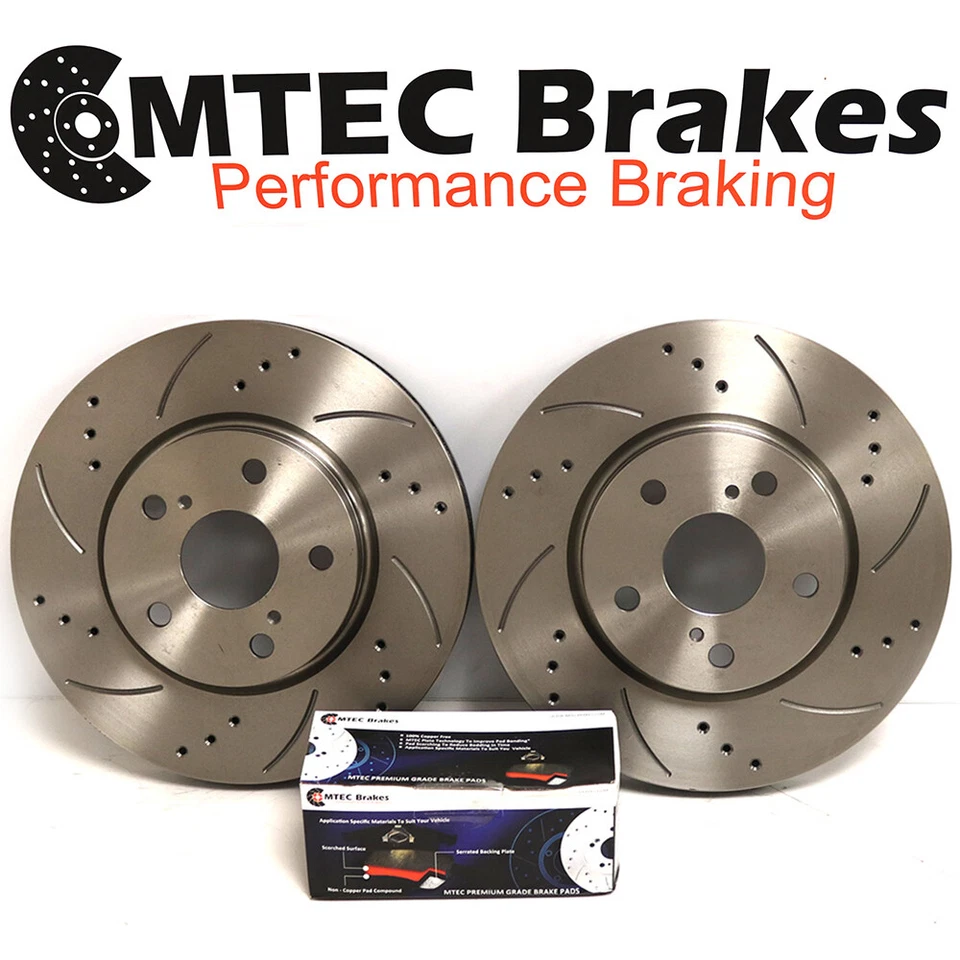 Civic 2.0 Type-R EP3 01-05 Front Rear Drilled Grooved Brake Discs MTEC Pads - Image 3 of 4